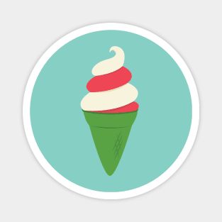 Candy Cane Ice Cream Magnet